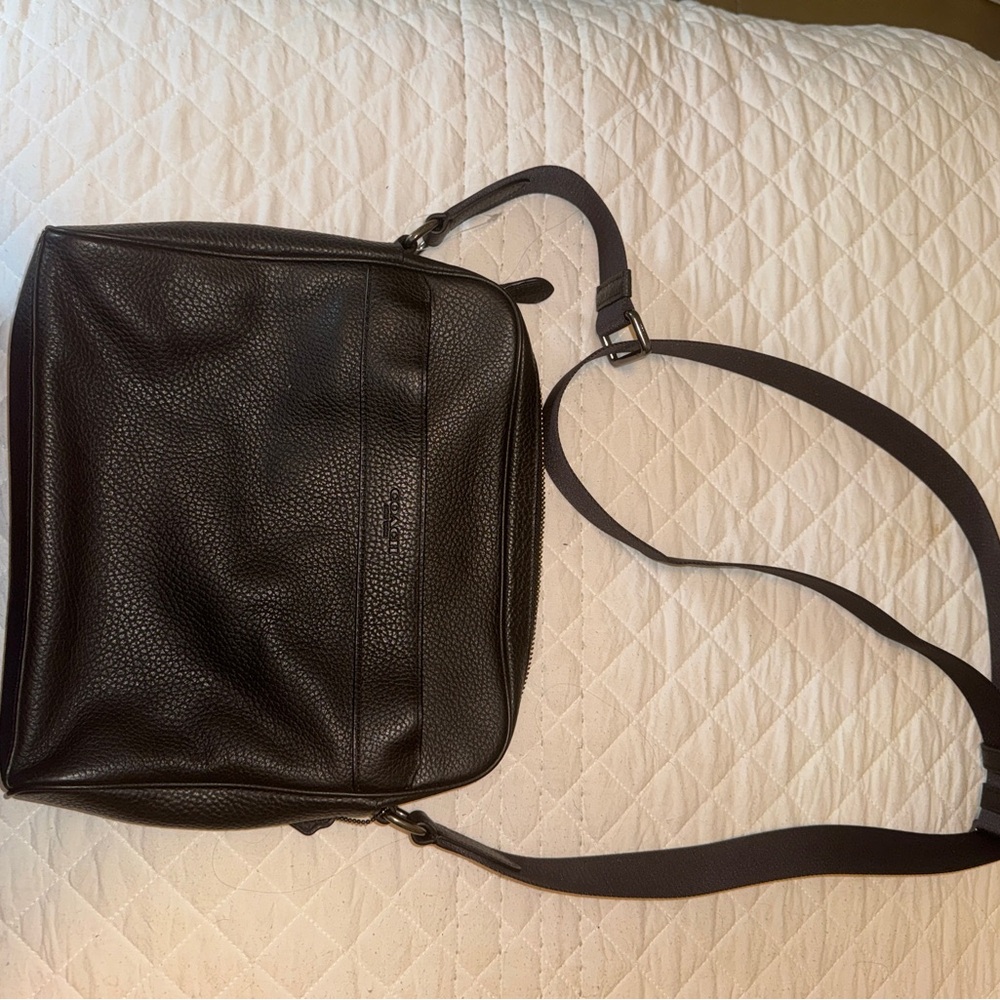 Coach Black Leather Messenger Bag